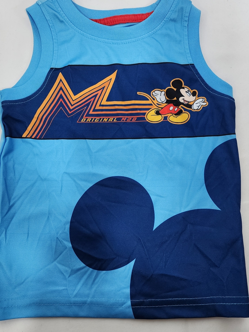 Disney Junior Mickey Mouse Boys 3T Blue Polyester Graphic Print Tank Top